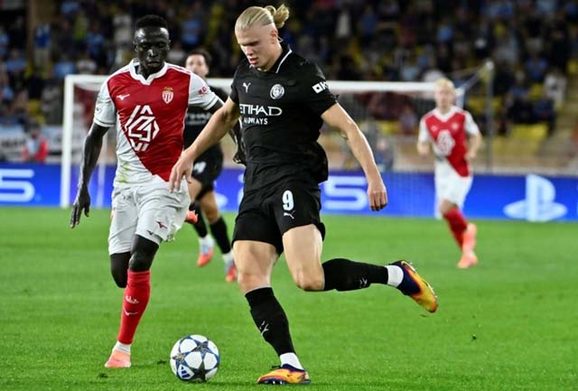 Haaland scores twice but Man City denied by Monaco in Champions League