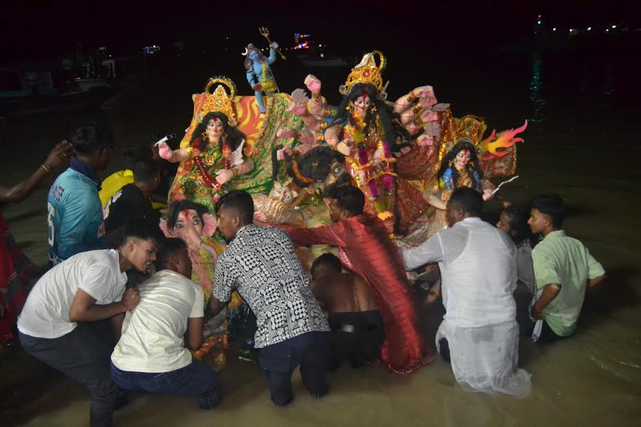 Durga Puja ends with immersion of idols