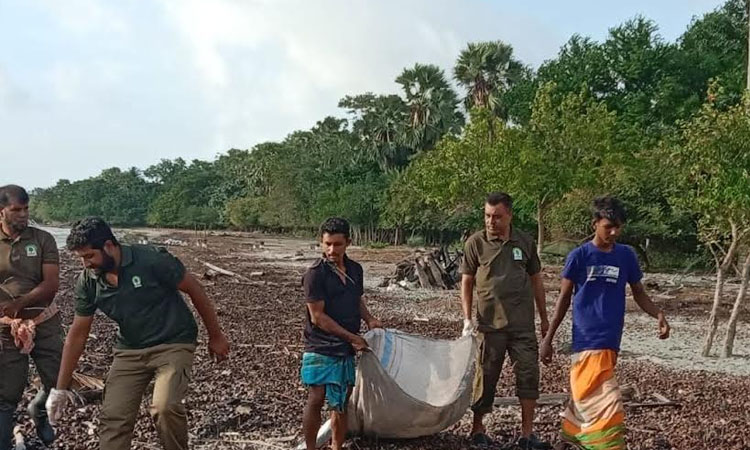 Plastic waste removed from Kachikhali beach in Sundarbans