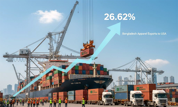 USA's apparel import from Bangladesh rises by 26.62pc