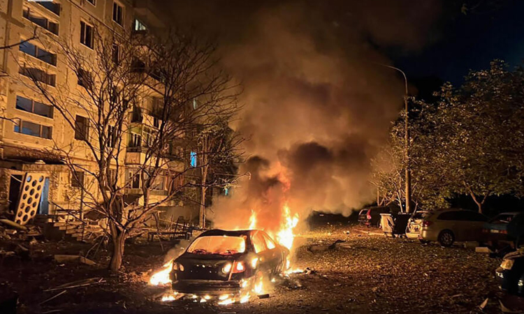 Russian strikes kill five in Ukraine, cause power outages