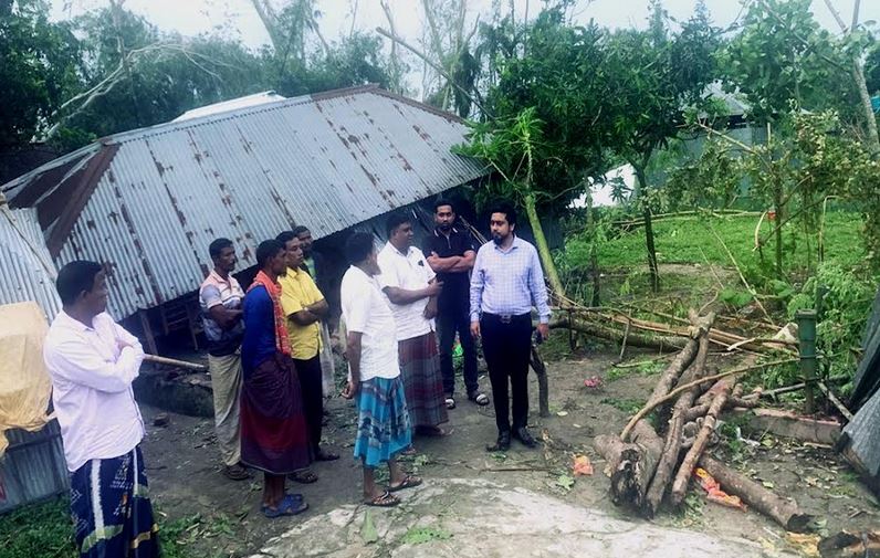 Tornado damages 1,200 thatched houses, uprooting trees in Rangpur