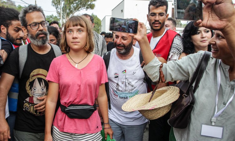 Greta Thunberg among Gaza flotilla detainees to leave Israel