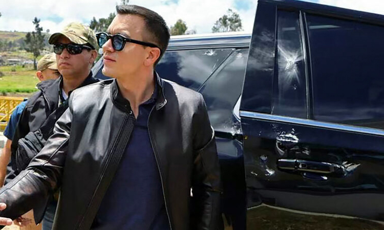 Ecuador president unharmed in attack on motorcade