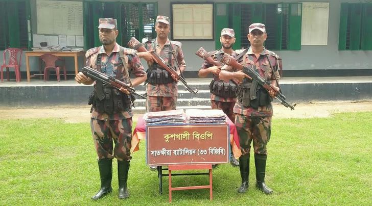 Indian sarees, medicines seized in Satkhira border