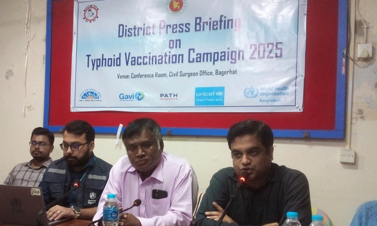 Over four lakh children to get Typhoid vaccine in Bagerhat