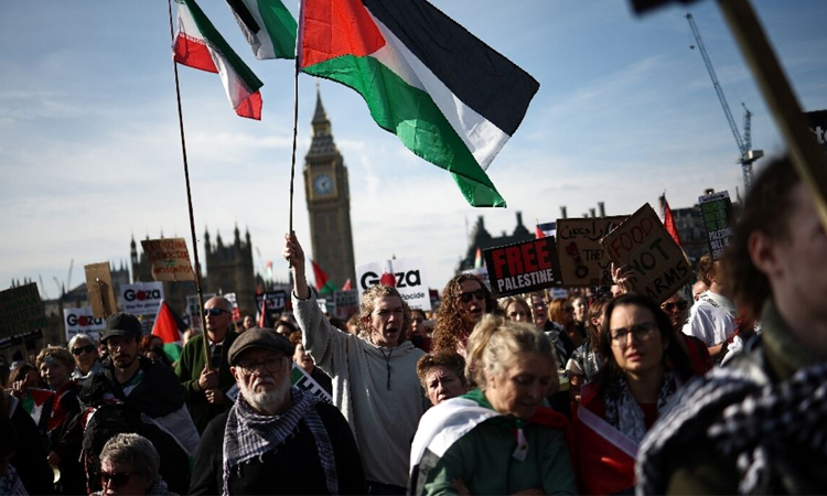 Pro-Palestinian rallies held across Europe as Gaza truce holds