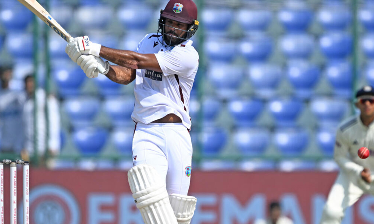 Campbell hits maiden Test ton as West Indies defy India
