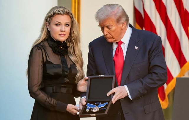 Trump hails 'martyr' Charlie Kirk at posthumous medal ceremony
