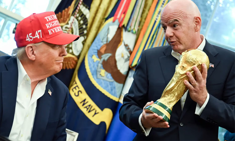 Trump says FIFA chief would back moving World Cup games