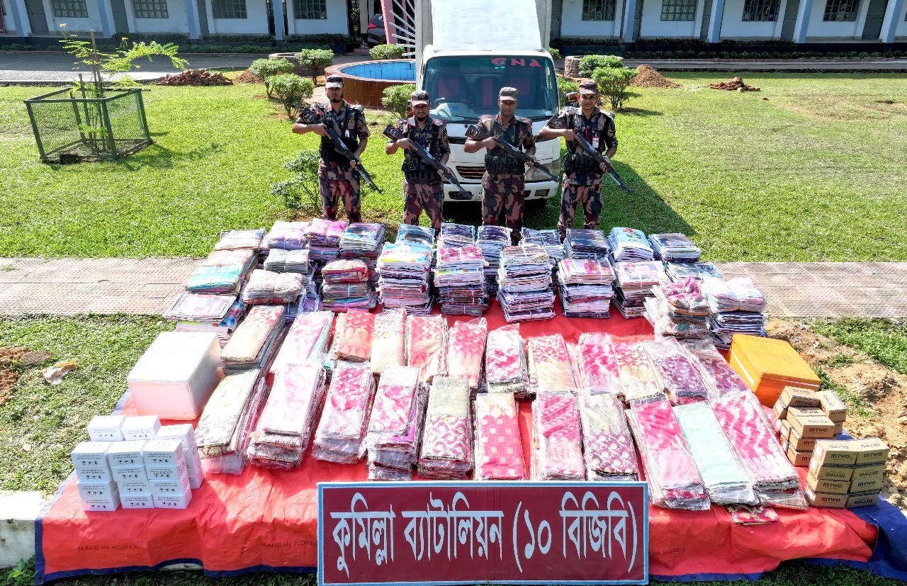 Smuggled goods worth Tk 1.74cr seized in Cumilla 