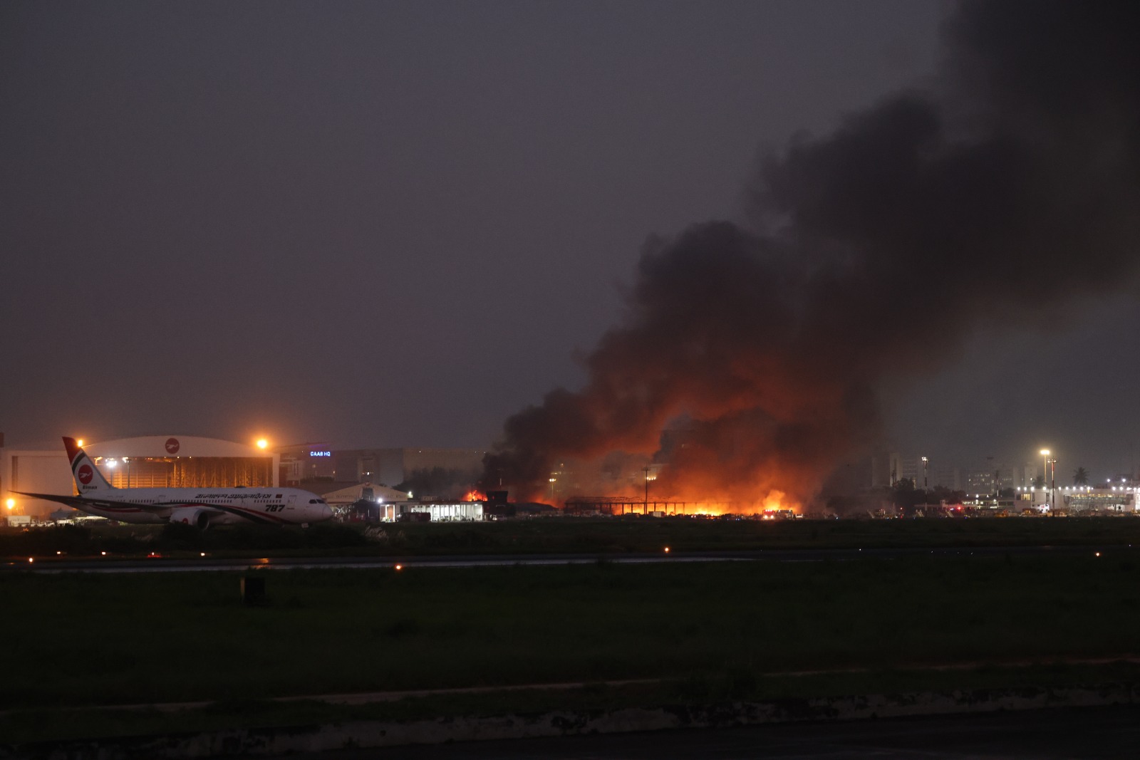 Fire at HSIA Cargo Village halts flight operations