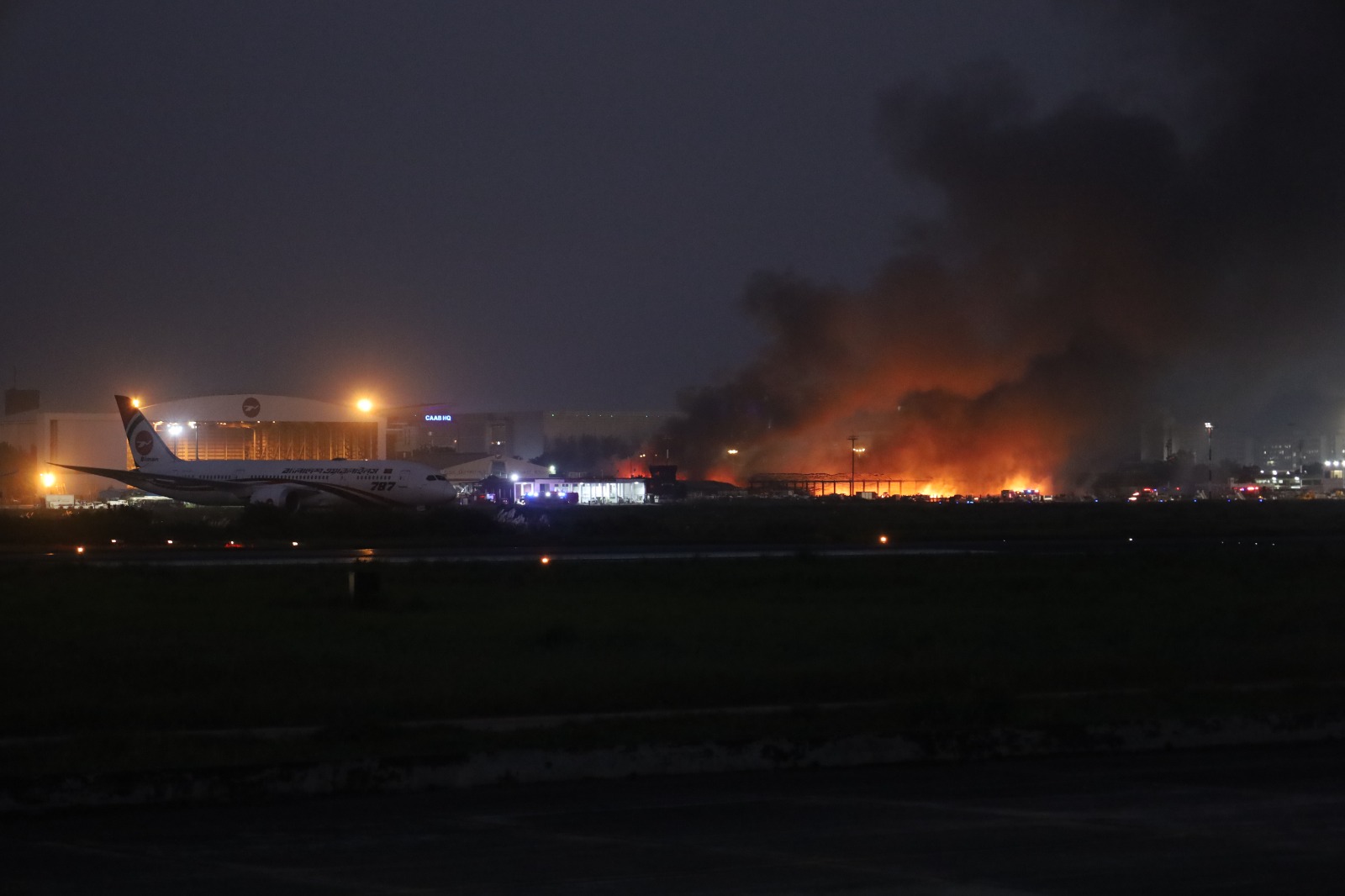 HSIA cargo village fire under control partially