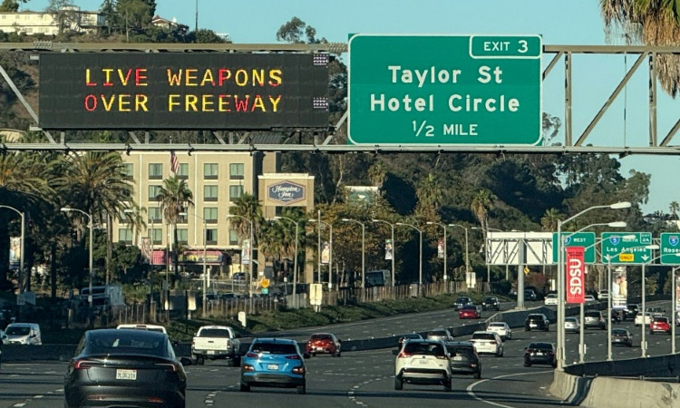 Major California freeway shut amid US military live-fire exercise