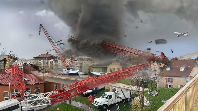 Tornado kills one, injures four near French capital