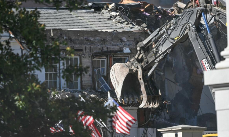 'Music to my ears': Trump brushes off White House demolition critics