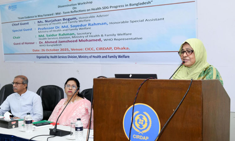 Encouraging progress attained in health sector towards achieving SDGs: Nurjahan  