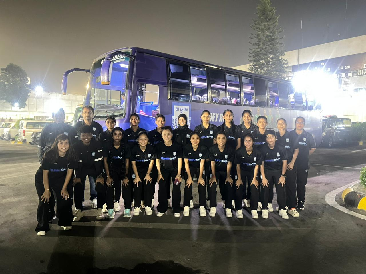National women’s football team return home