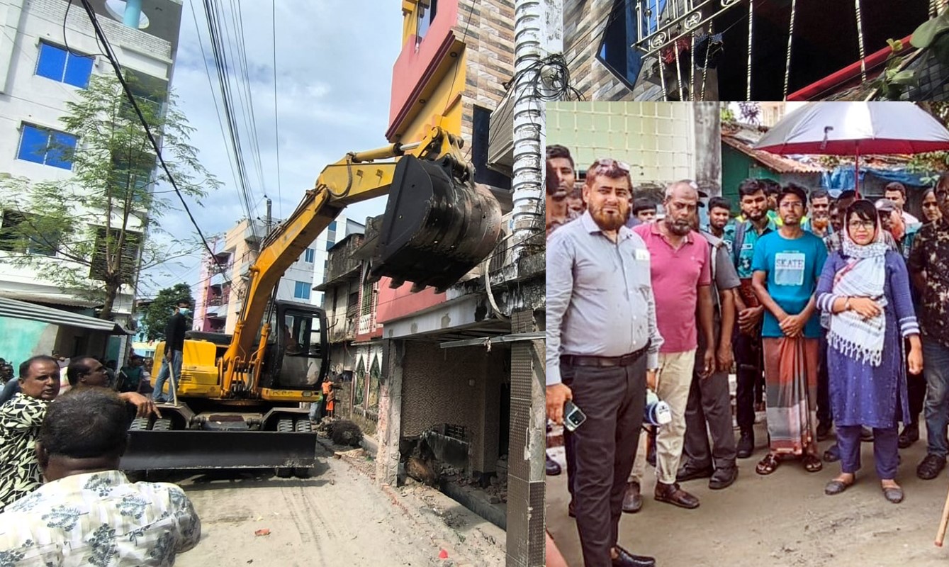 KCC evicts illegal structures from city roads