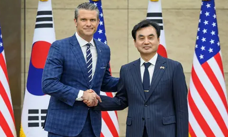 South Korea says North fired artillery rockets during Hegseth visit
