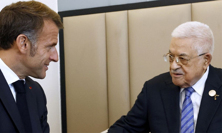 France's Macron to meet Palestinian president Abbas