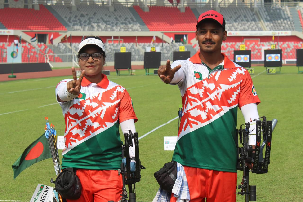 Bangladesh secures silver in compound mixed team event