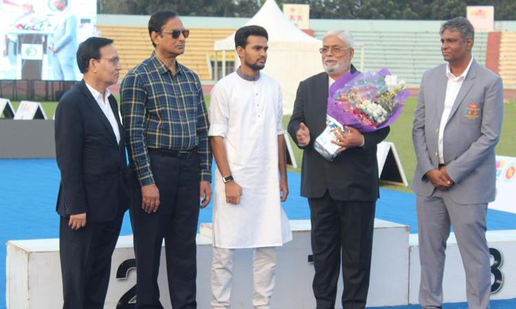 Sports adviser unveils Tk 10 lakh reward for Bangladesh's Asian Archery medalists