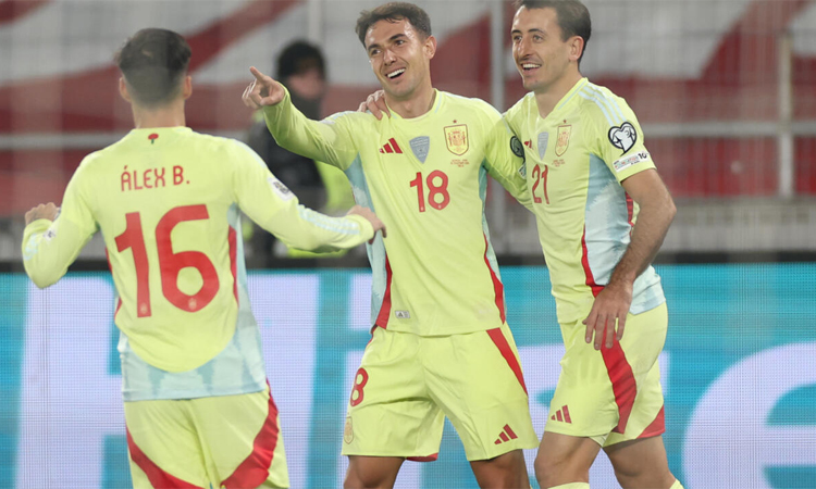 Spain virtually seal World Cup qualification in Georgia romp