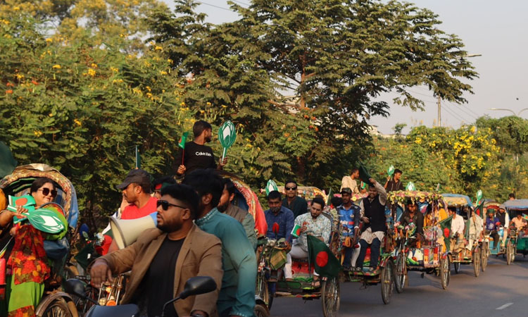 NCP Dhaka North holds ‘Victory Rickshaw Rally’ welcoming victory month