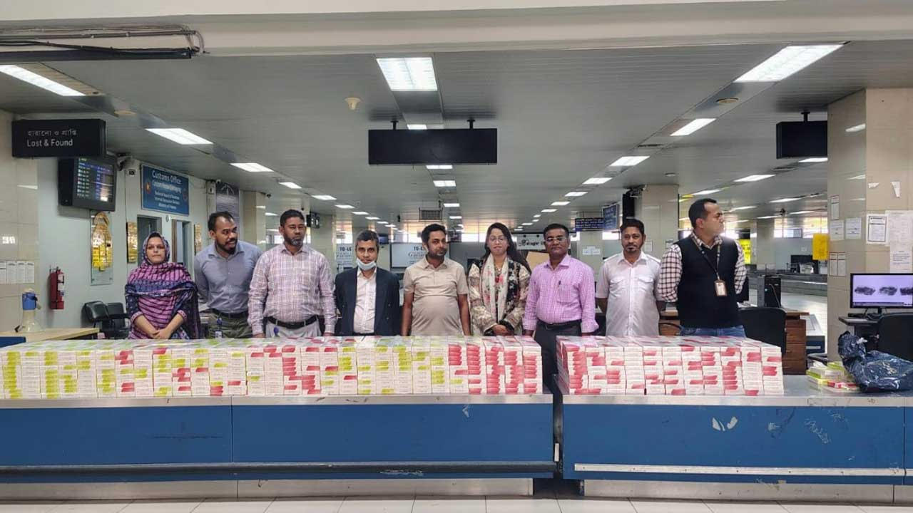 Cigarettes worth about Tk 9 million seized at Shah Amanat Airport