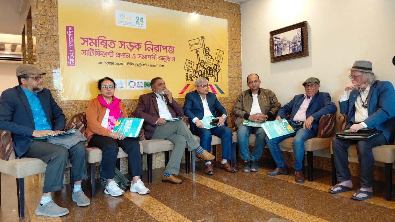 BNNRC awards certificates to participants of media fellowship on road safety