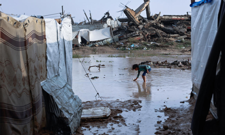 Gaza civil defence says 16 dead as heavy rains batter territory