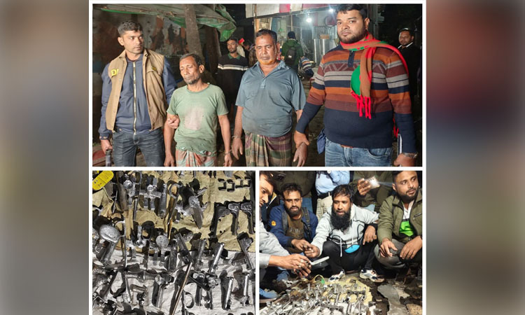 Illegal arms manufacturing factory uncovered in Khulna