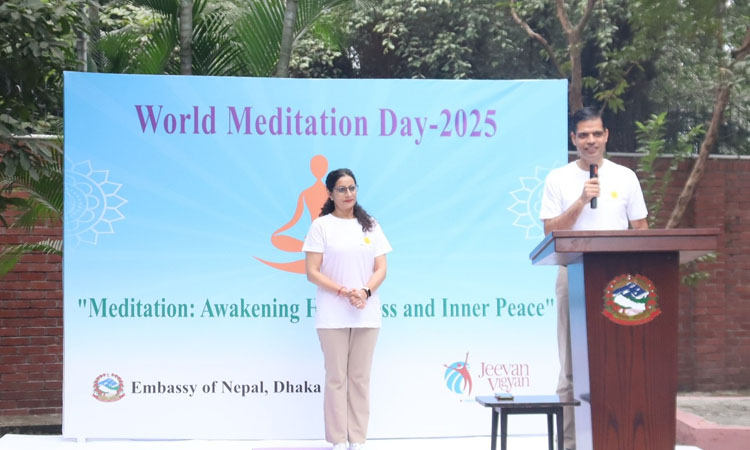 Nepal Embassy marks World Meditation Day in Dhaka