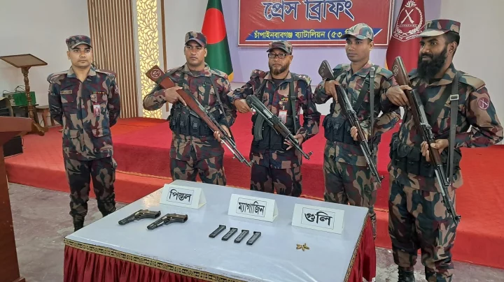 BGB seizes firearms, ammunitions in Chapainawabganj