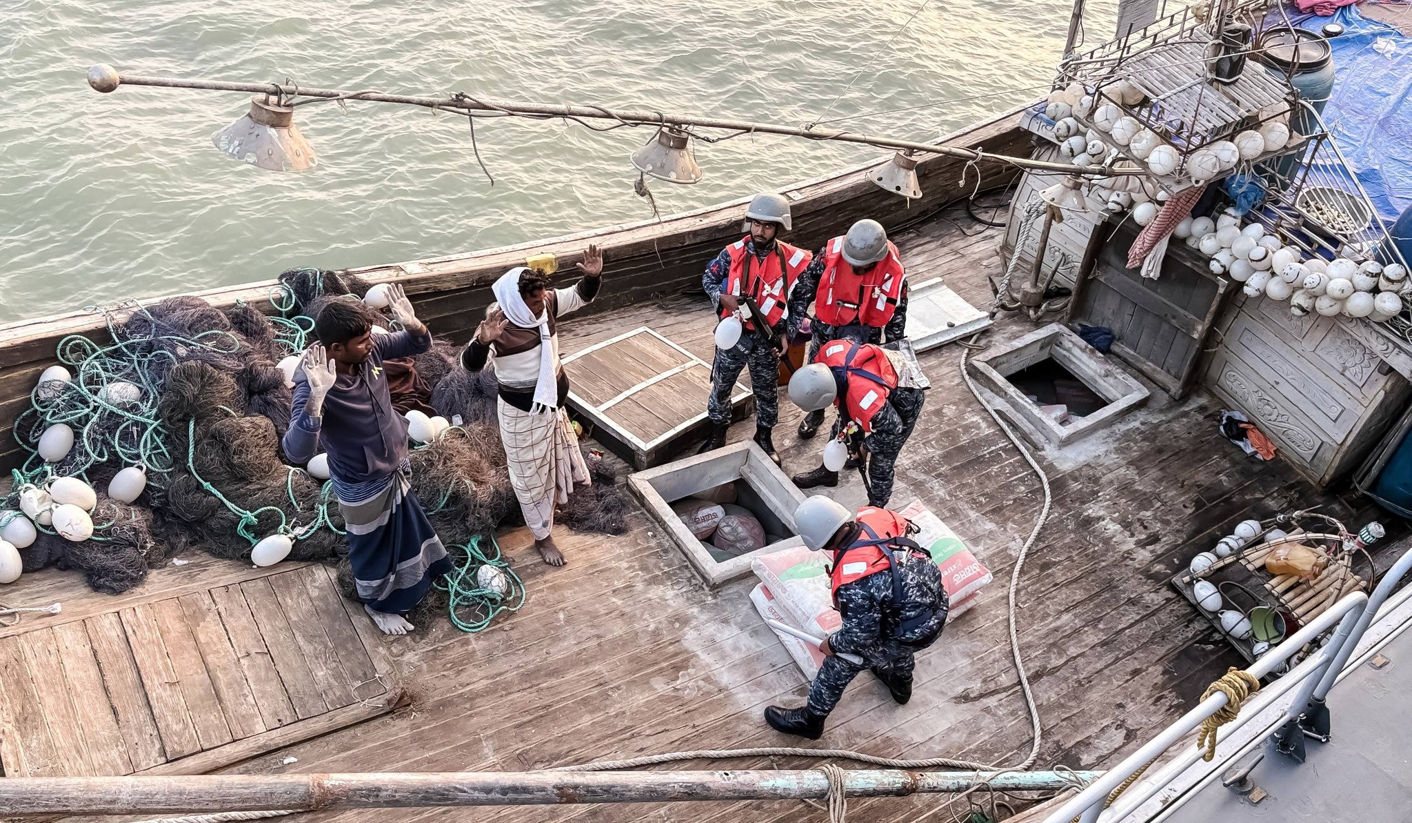 Navy arrests 11 with huge cement, diesel while smuggling to Myanmar