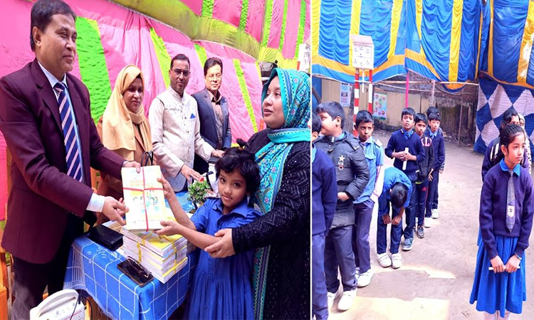 Primary level students receive 20,49,776 new books in Rangpur