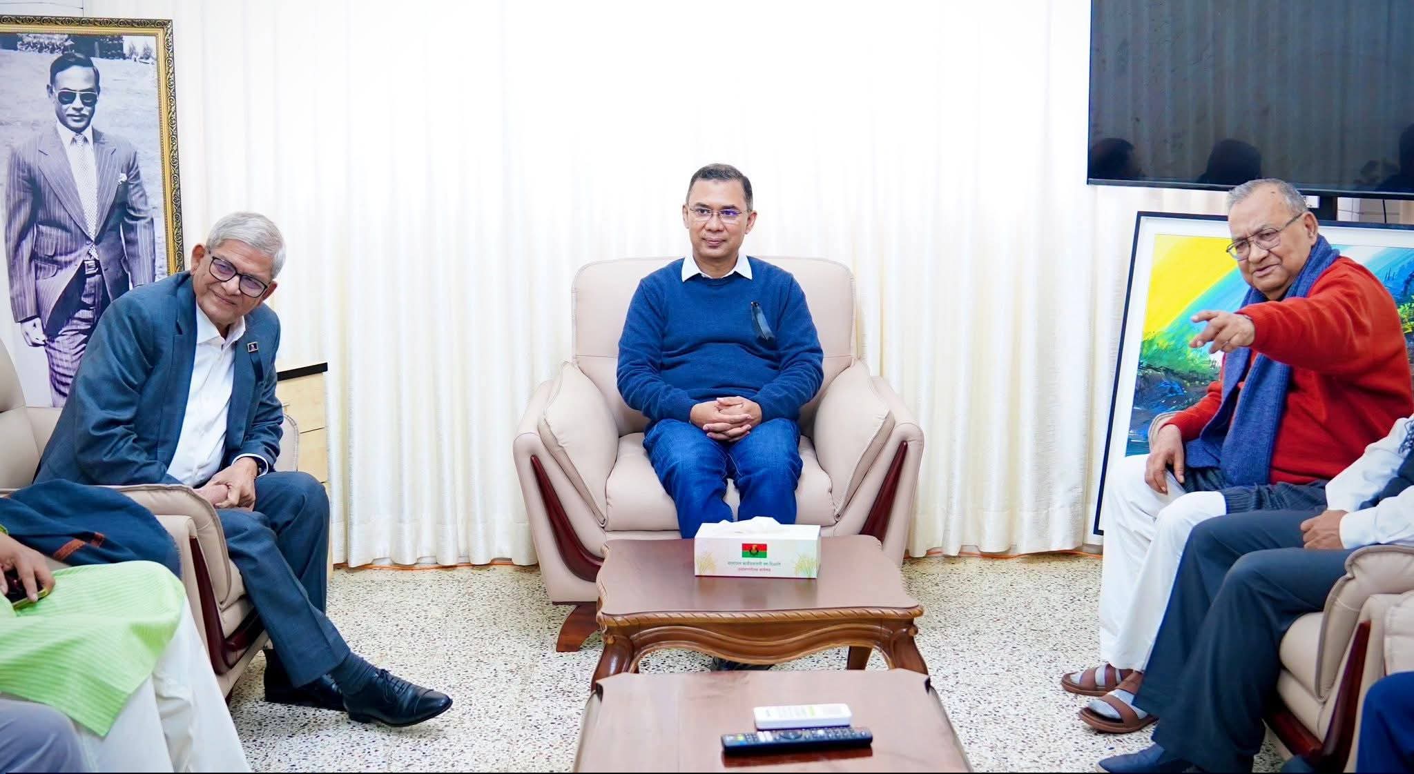 Left Democratic Alliance leaders meet Tarique Rahman 