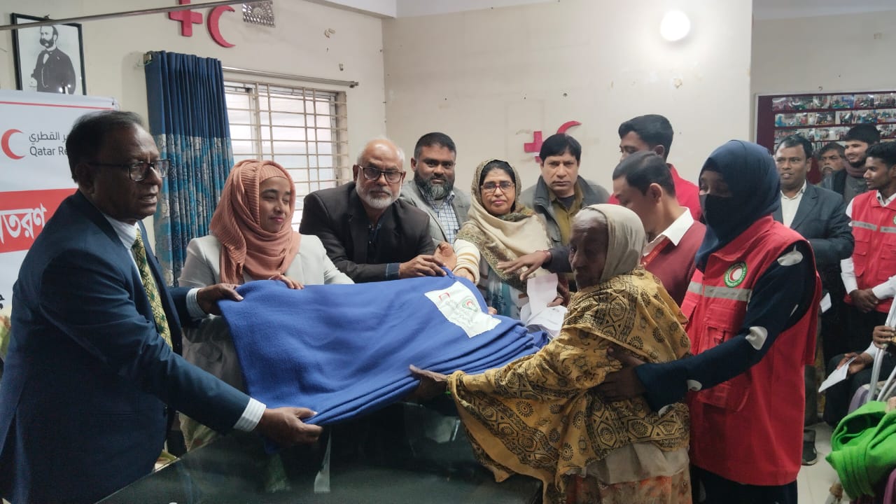 Winter clothes distributed among helpless people in Rajbari