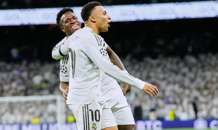 Mbappe, Vinicius help Real Madrid thrash Monaco in Champions League
