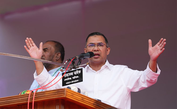 Tarique Rahman seeks votes for 'Dhaner Shish' at Sylhet rally