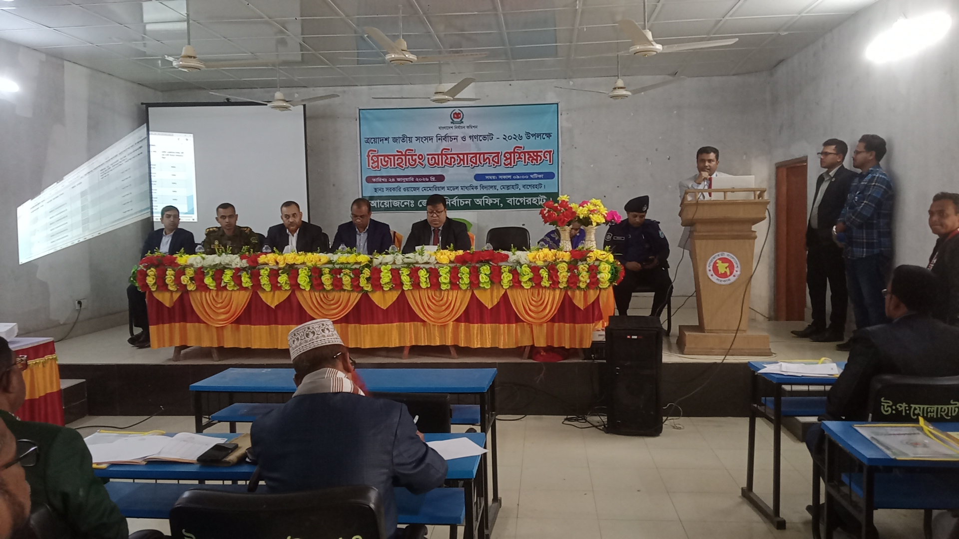 Two-day training for polling officers begins in Mollahat