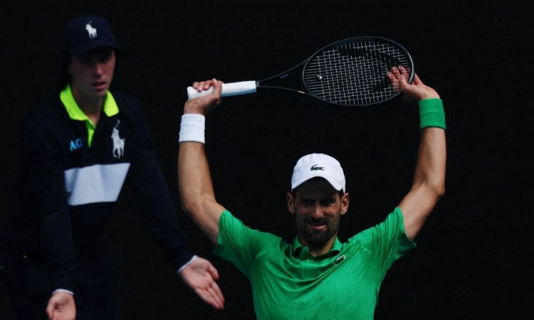 Djokovic gets lucky to join Pegula, Rybakina in Melbourne semi-finals