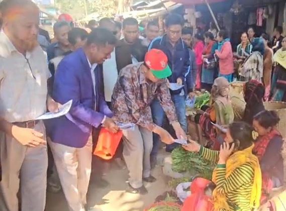 BNP candidate Dipen Dewan holds campaign in Rangamati