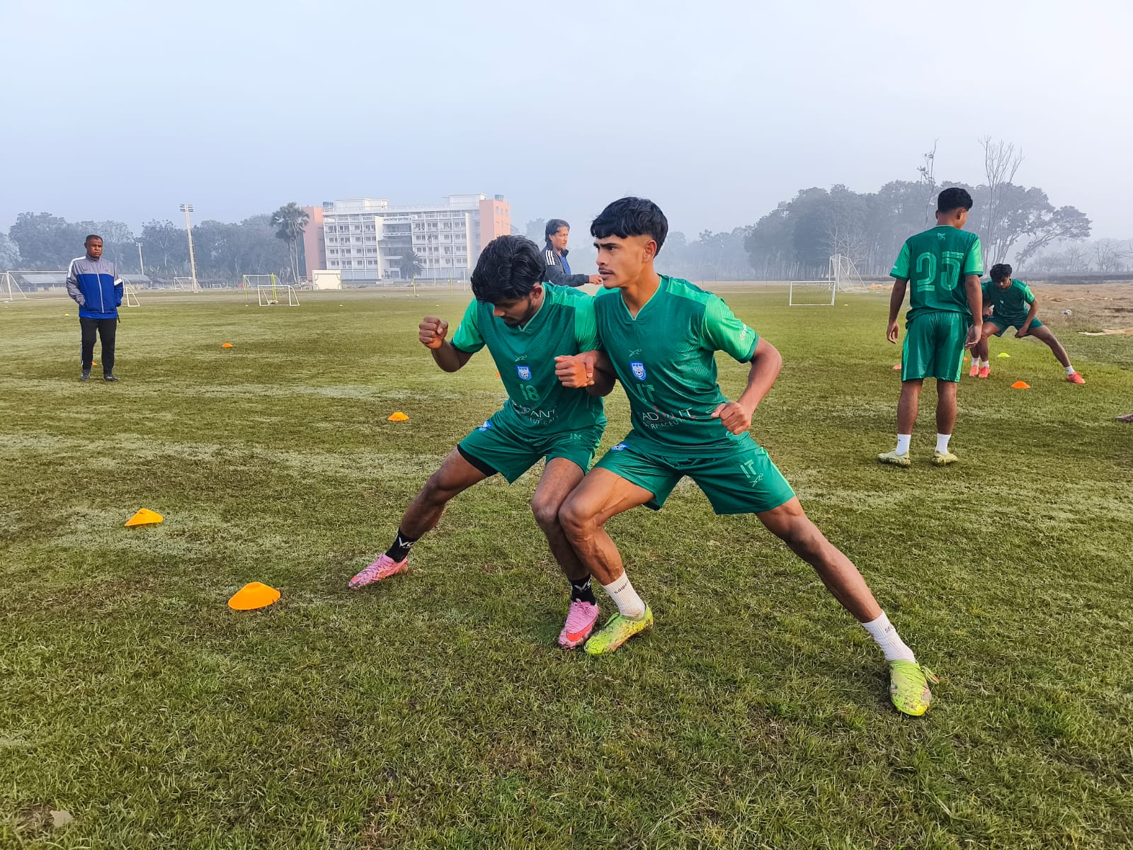 U-20 booters hold 1st day's training session