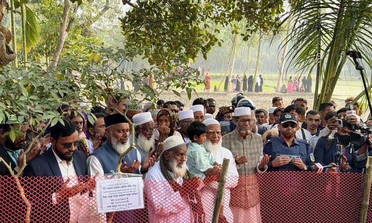Jamaat Ameer visits grave of Rezaul Karim