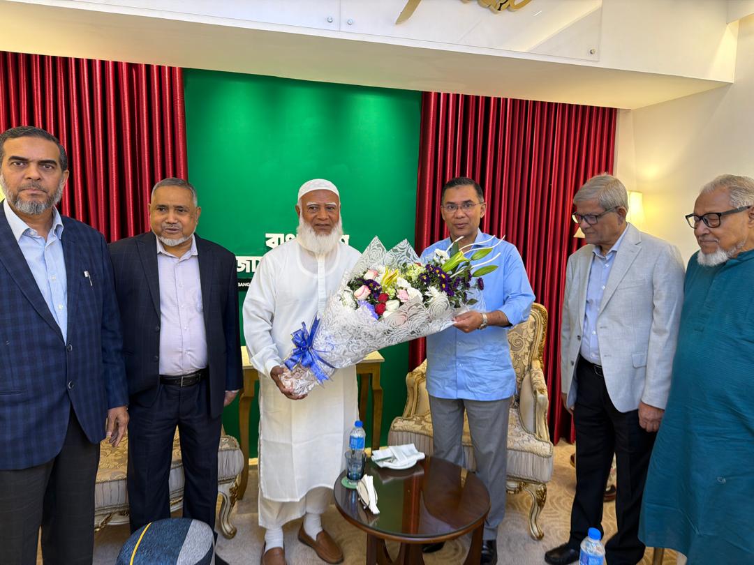 Tarique Rahman meets Jamaat Ameer Dr. Shafiqur Rahman at his residence 