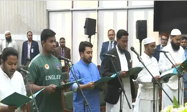 6 NCP MPs take oath at Sangsad Bhaban 