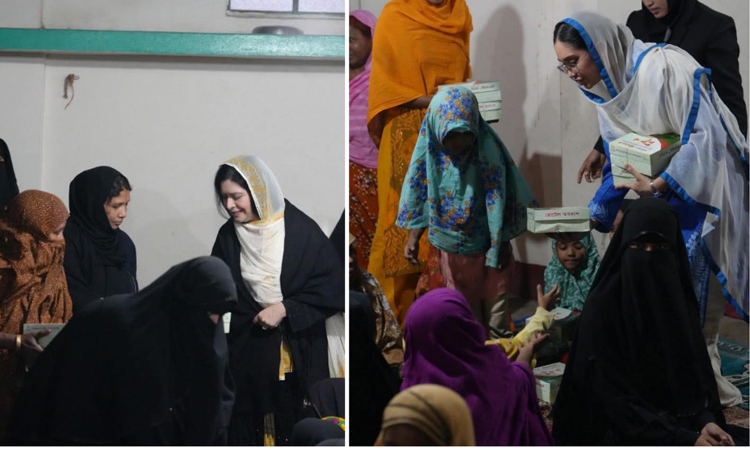 Dr Zubaida, Zaima Rahman join Iftar with women, children