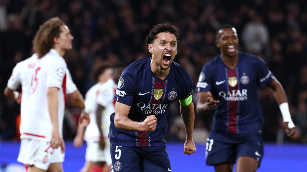 PSG survive Monaco scare to reach Champions League last 16